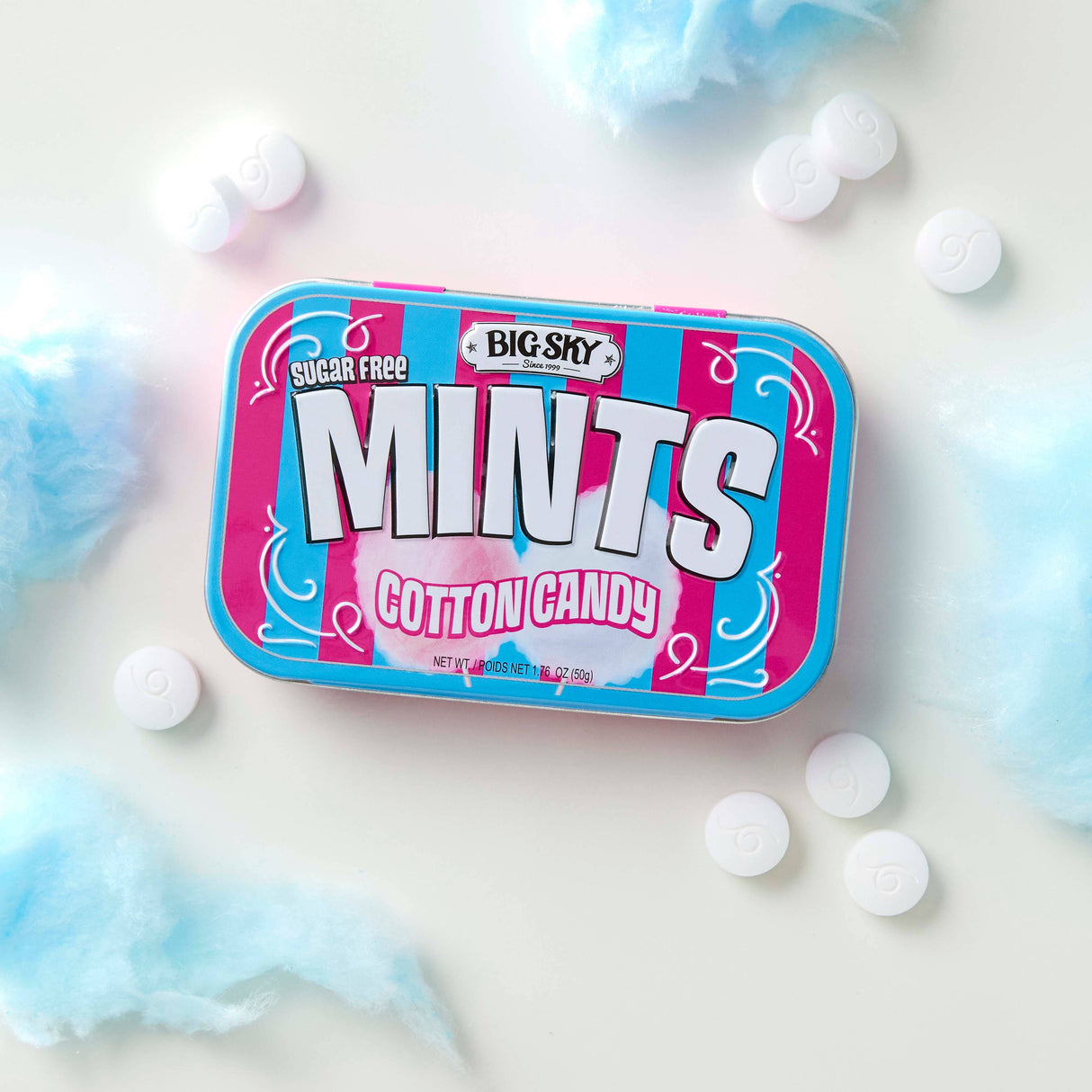 Big Sky Mints - Cotton Candy Mints (50g) 6Pack from PETEZ POP WHOLESALE