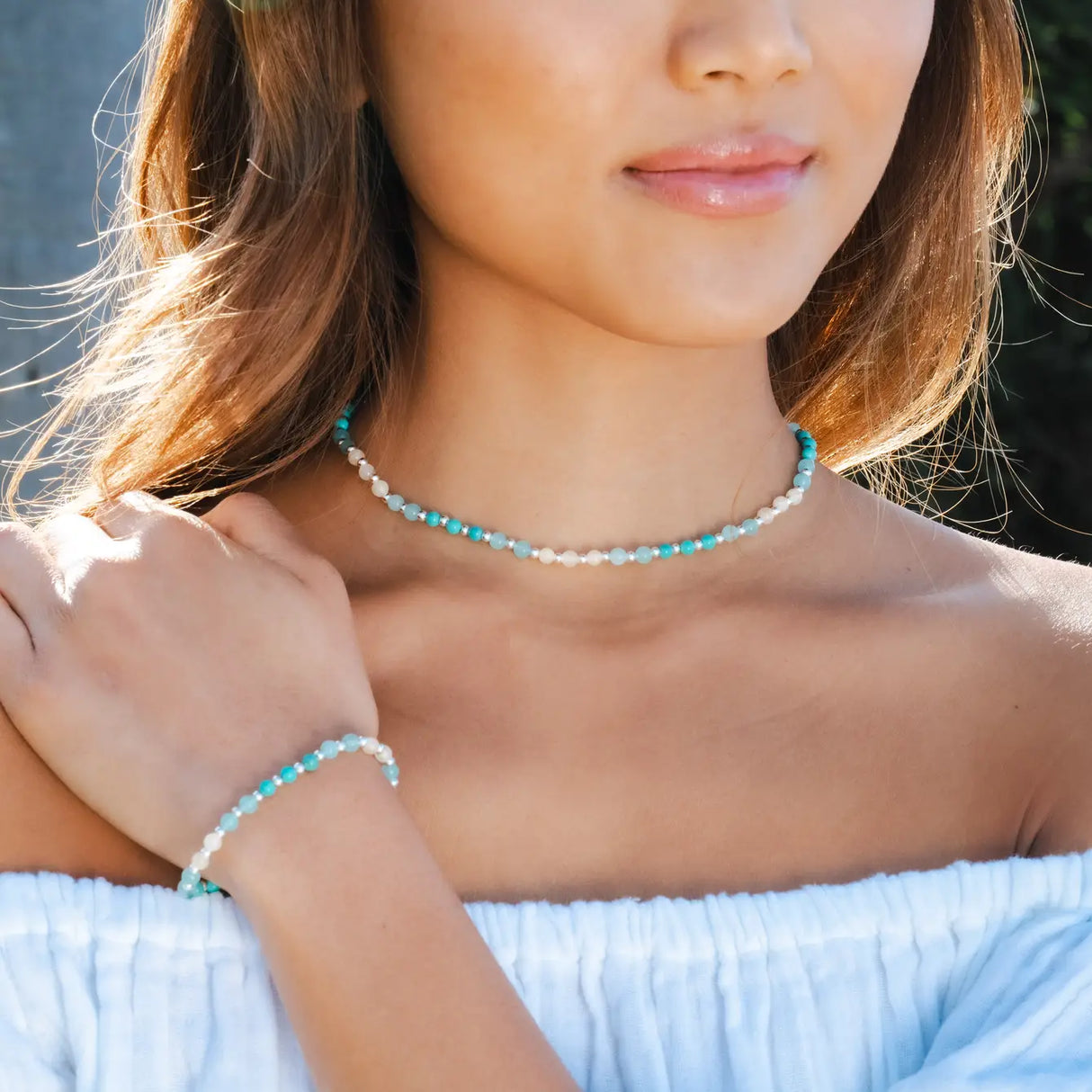 Anti-Anxiety + Healing 4mm Metal Accent Healing Bracelet  From LotusAndLuna
