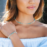 Anti-Anxiety + Healing 4mm Metal Accent Healing Bracelet  From LotusAndLuna