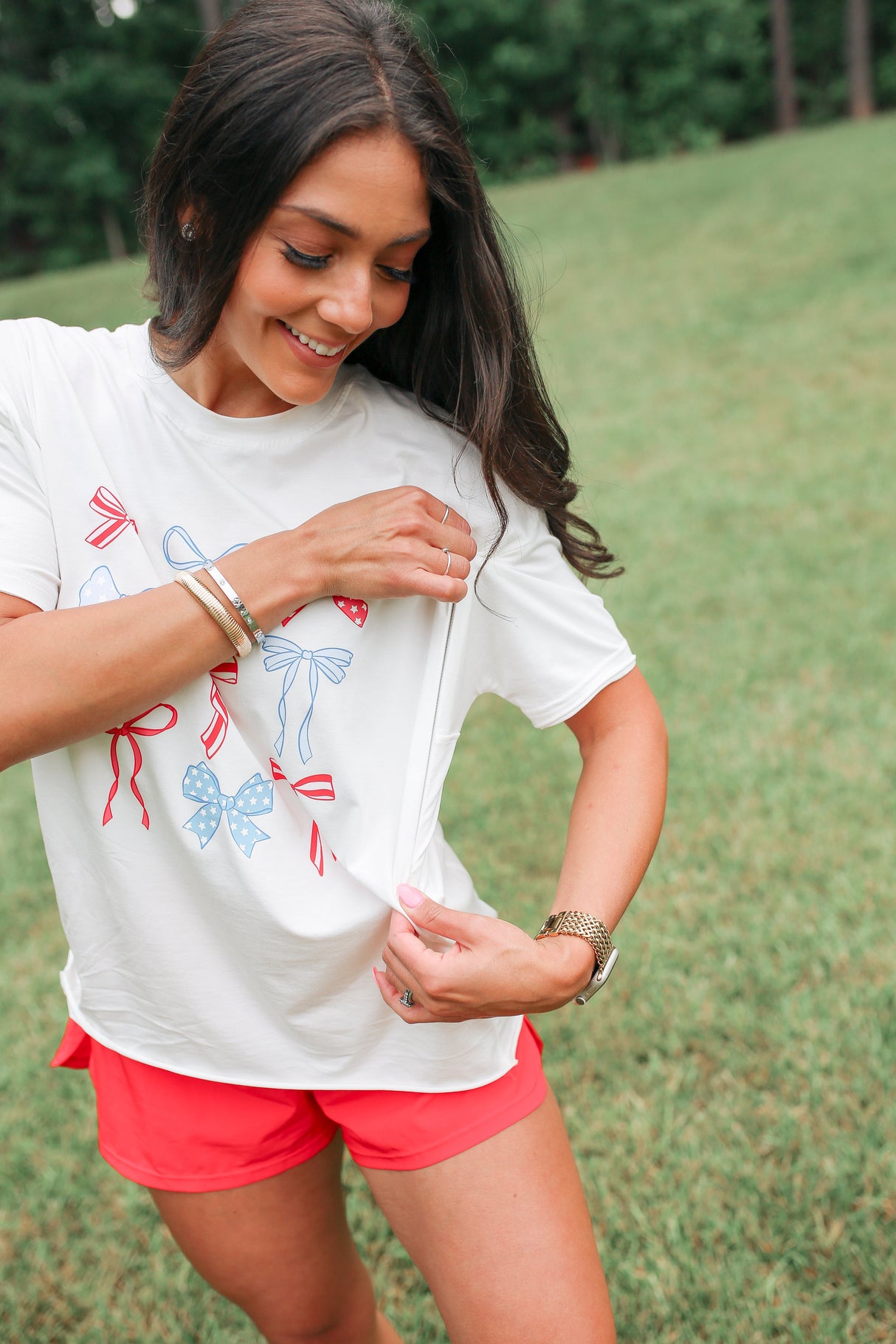 Relaxed Fit Zip Breastfeeding Tee from Movemama