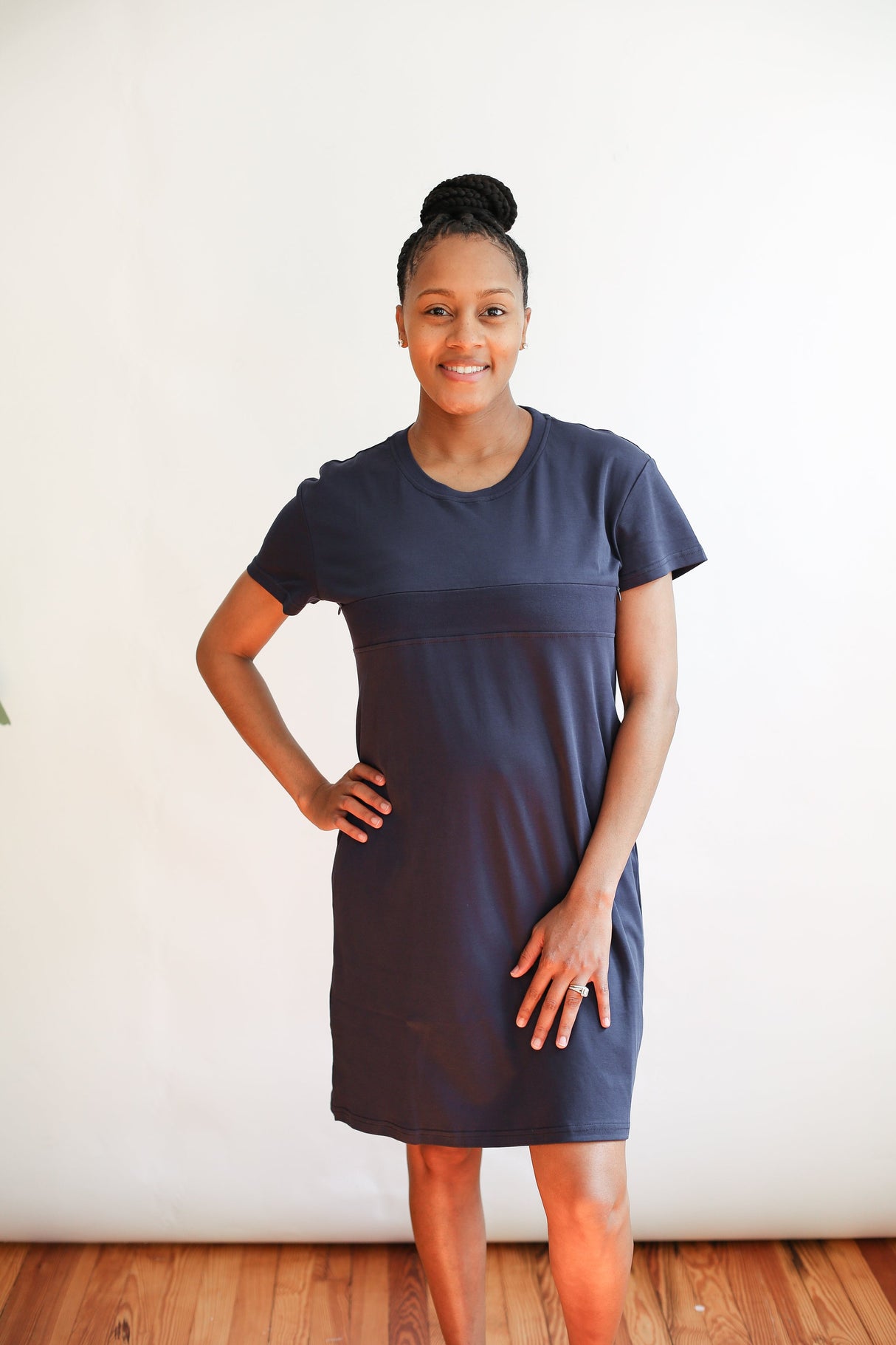 Breastfeeding Invisible Zipper T-Shirt Dress From Movemama