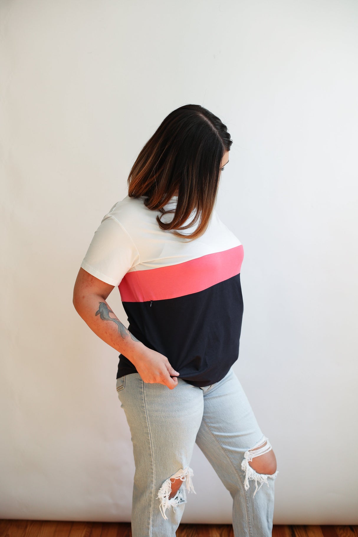 Full Zip Breastfeeding Tee From Movemama