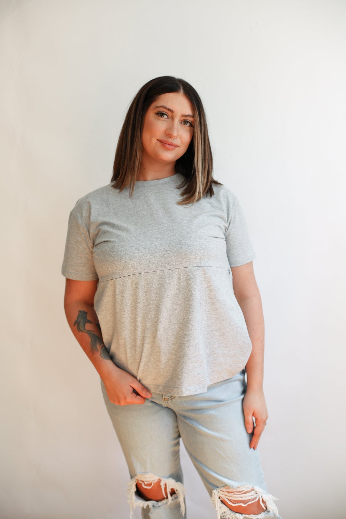 Full Zip Breastfeeding Tee From Movemama