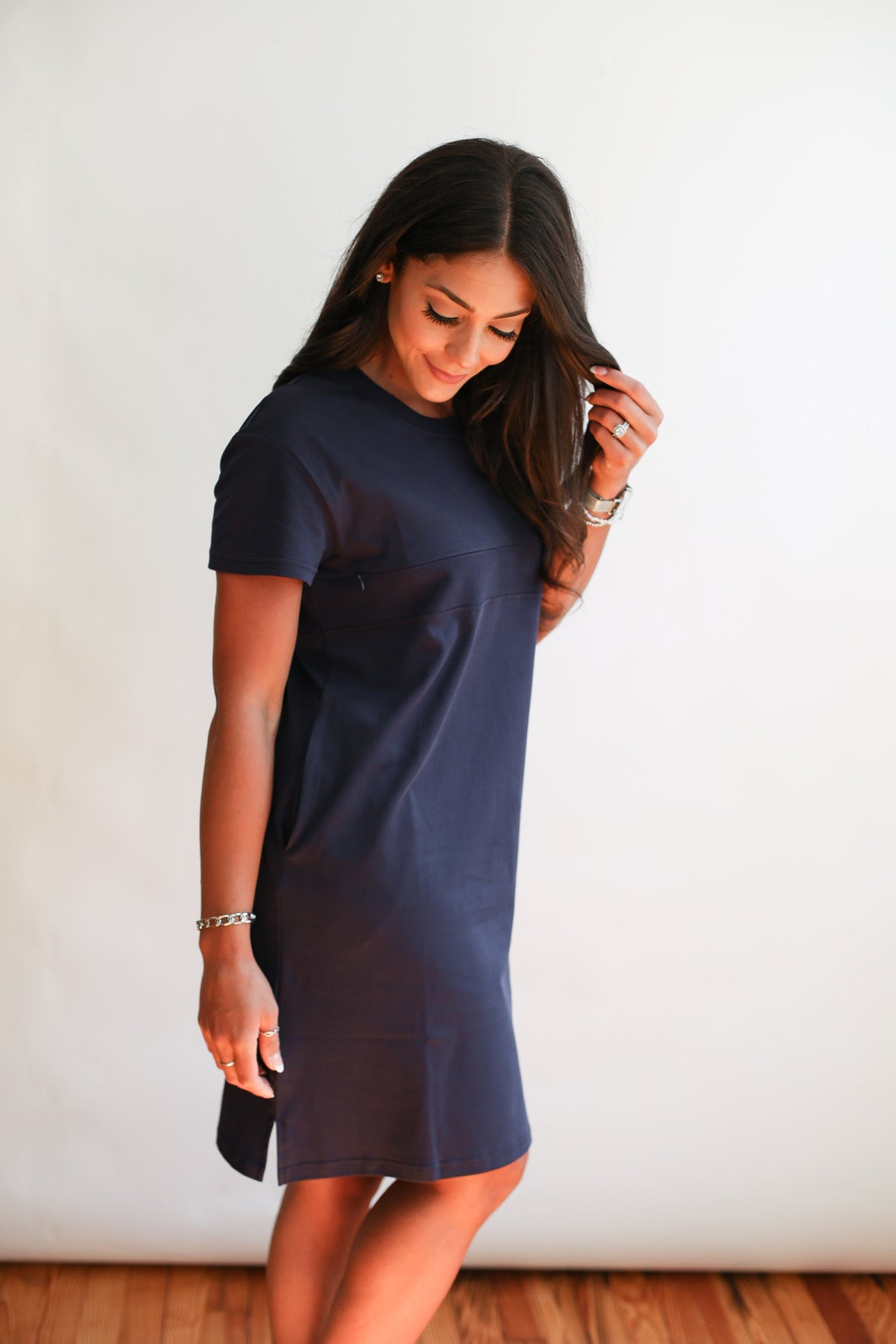 Breastfeeding Invisible Zipper T-Shirt Dress From Movemama