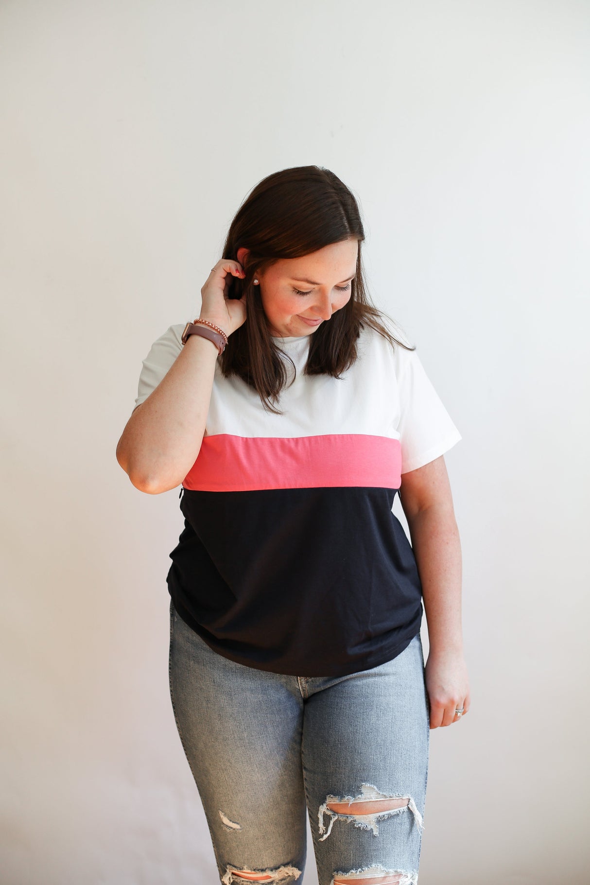 Full Zip Breastfeeding Tee From Movemama