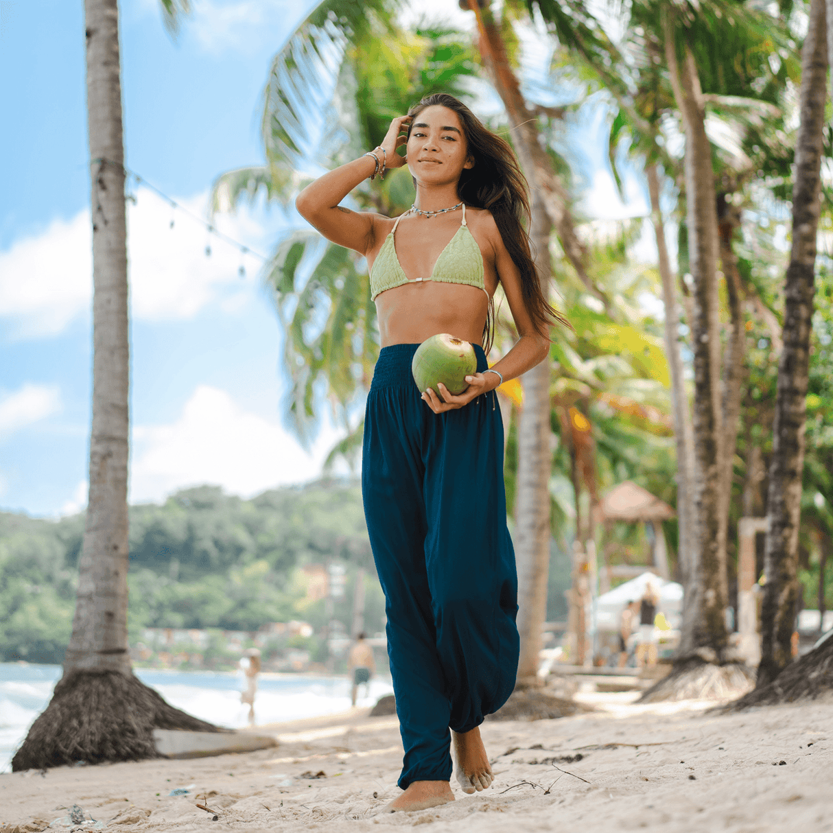 Deep Teal Harem Pants From LotusAndLuna