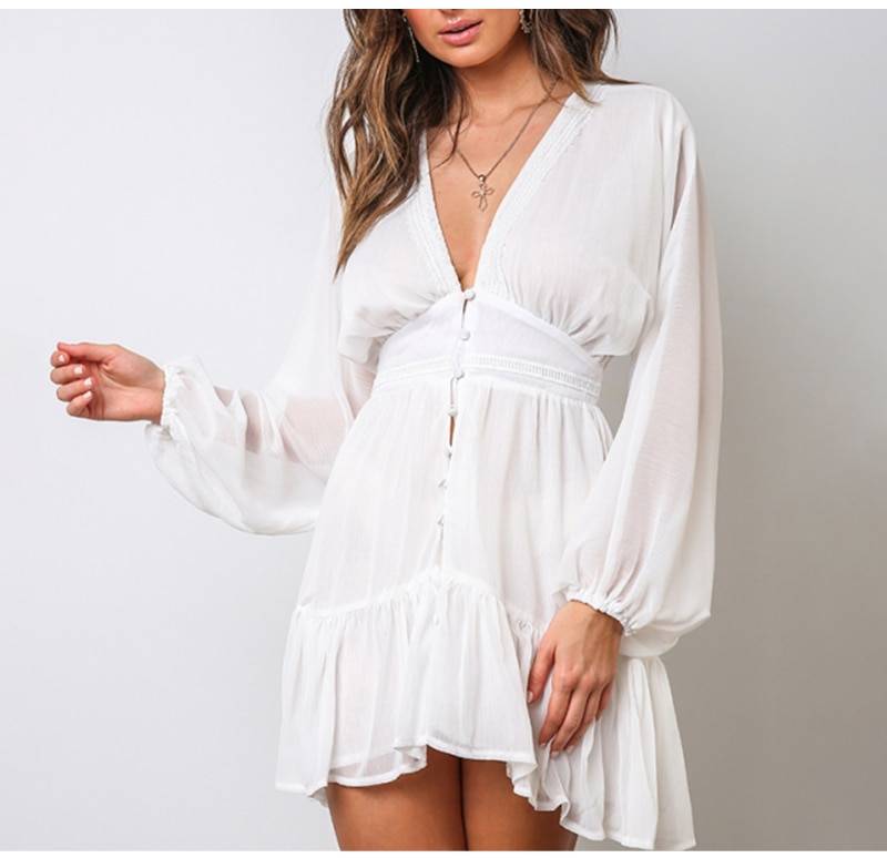 Deep-V Mini Dress From Kawaii Stop