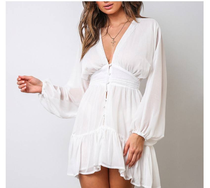Deep-V Mini Dress From Kawaii Stop