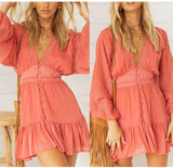 Deep-V Mini Dress From Kawaii Stop