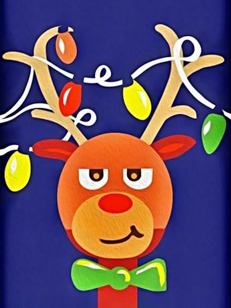 Deer WD304 5.9 x 7.9 inches Wizardi Diamond Painting Kit from Wizardi