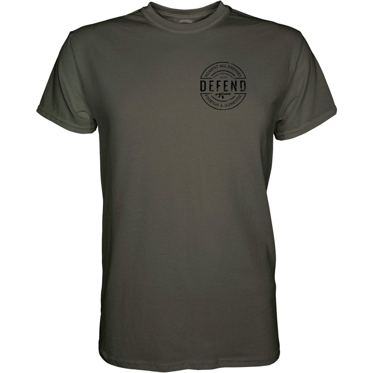DEFEND AGAINST ALL ENEMIES MEN'S T-SHIRT From Combat Iron Apparel