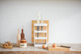 Knife & Cutting Board Stand - Steel + Wood from Yamazaki Home