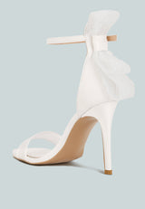 Delancy Bow Detail Lace Stiletto Sandals from London Rag International
