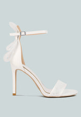 Delancy Bow Detail Lace Stiletto Sandals from London Rag International