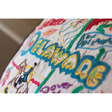 Delaware Hand-Embroidered Pillow from Quirks!