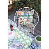 Delaware Hand-Embroidered Pillow from Quirks!