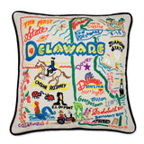 Delaware Hand-Embroidered Pillow from Quirks!