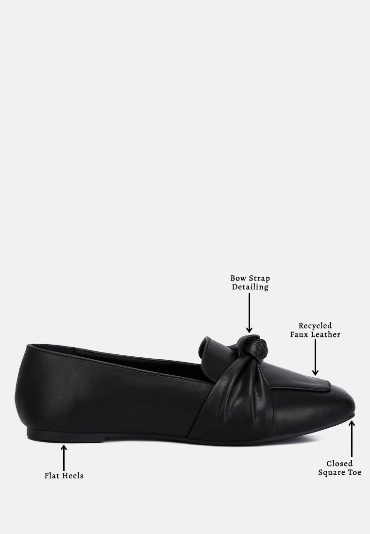 Denali Recycled Faux Leather Flat Loafers from London Rag International