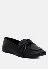 Denali Recycled Faux Leather Flat Loafers from London Rag International