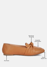 Denali Recycled Faux Leather Flat Loafers from London Rag International