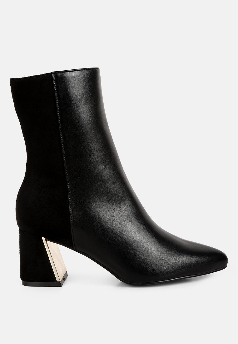 Desire Suede Back Panel High Ankle Boots from London Rag International