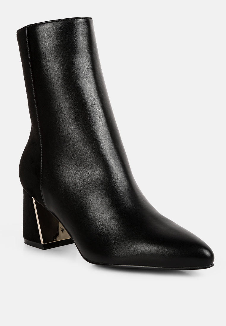 Desire Suede Back Panel High Ankle Boots from London Rag International