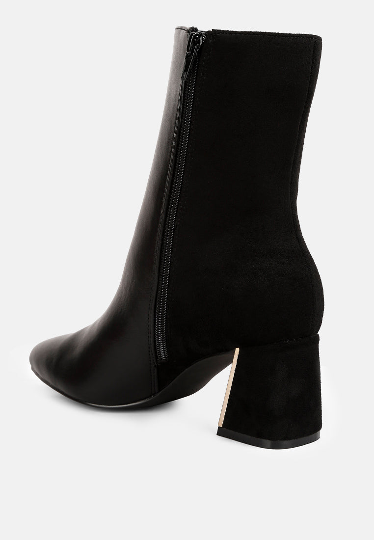 Desire Suede Back Panel High Ankle Boots from London Rag International