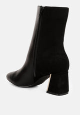 Desire Suede Back Panel High Ankle Boots from London Rag International
