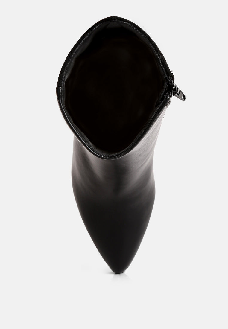 Desire Suede Back Panel High Ankle Boots from London Rag International
