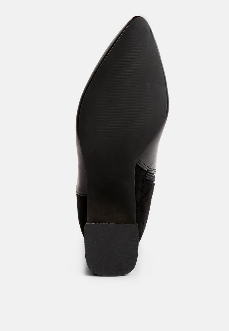 Desire Suede Back Panel High Ankle Boots from London Rag International