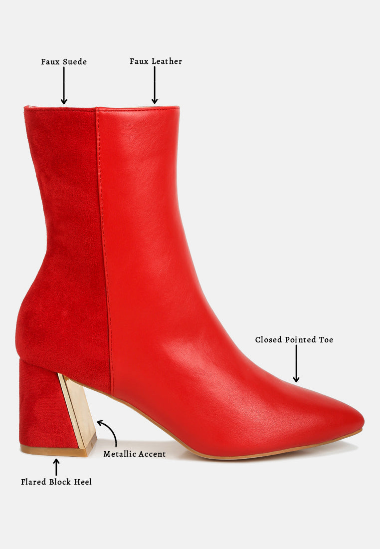 Desire Suede Back Panel High Ankle Boots from London Rag International