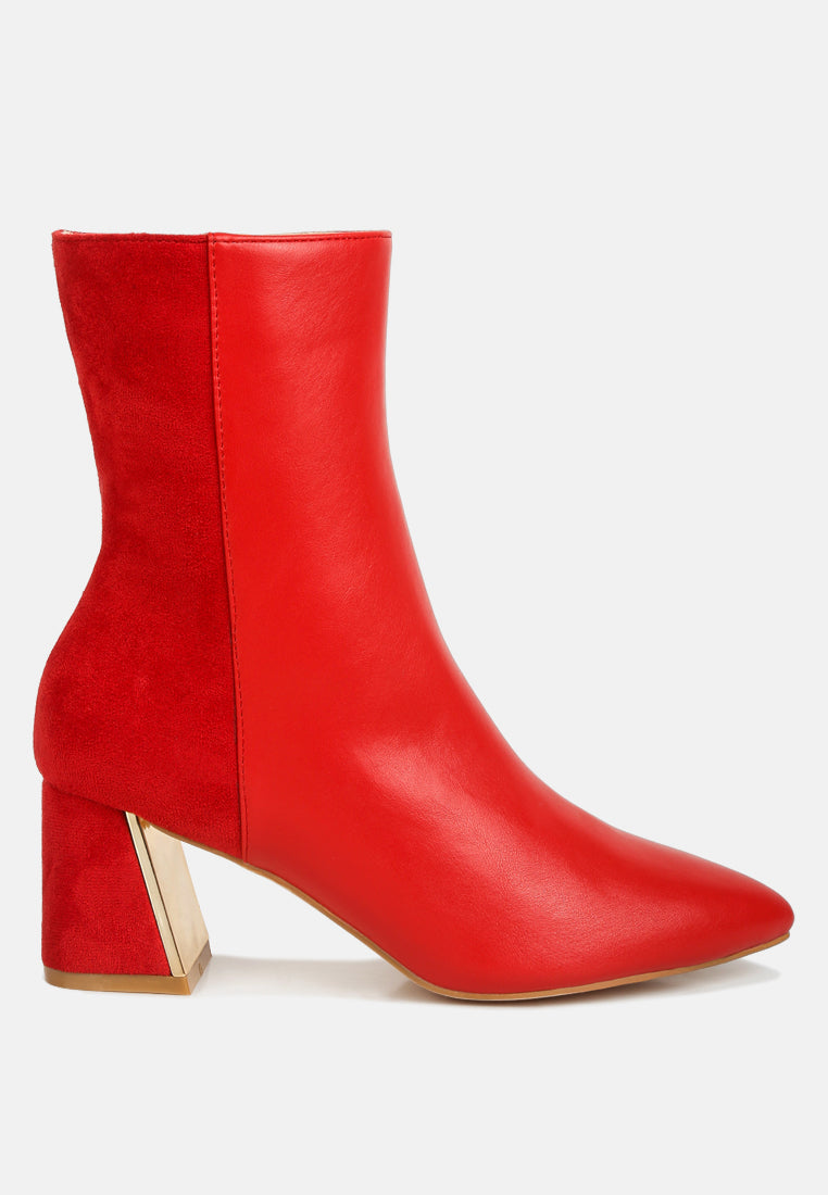 Desire Suede Back Panel High Ankle Boots from London Rag International