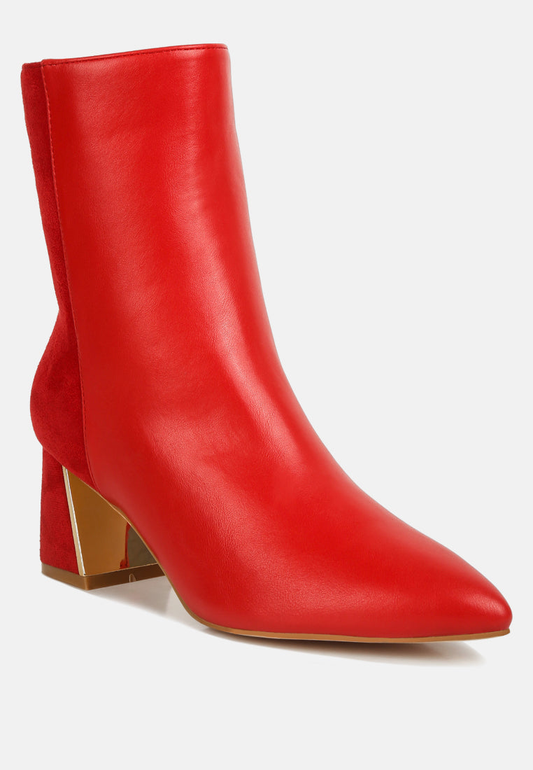 Desire Suede Back Panel High Ankle Boots from London Rag International