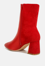 Desire Suede Back Panel High Ankle Boots from London Rag International