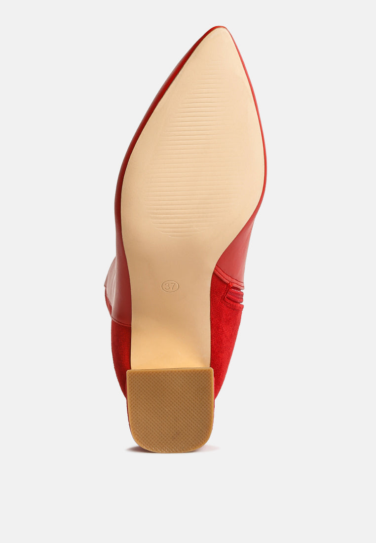 Desire Suede Back Panel High Ankle Boots from London Rag International