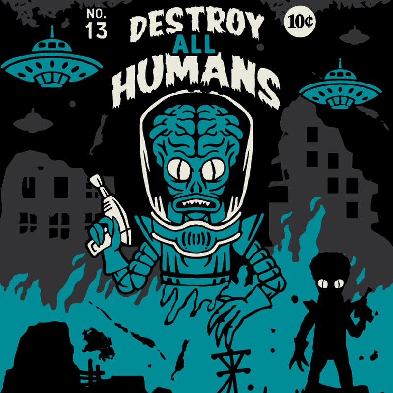 Destroy All Humans Crew Socks from FootClothes
