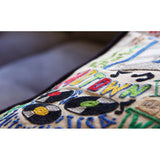 Detroit Hand-Embroidered Pillow by Cat Studio from Quirks!