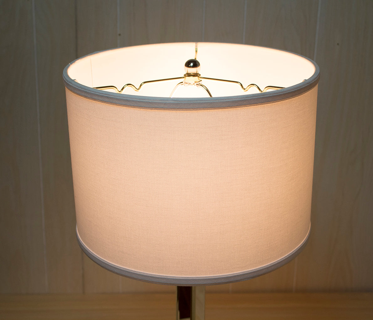 Drum Lamp Shade Premium White Linen 14"W x 10"H from LampsUSA