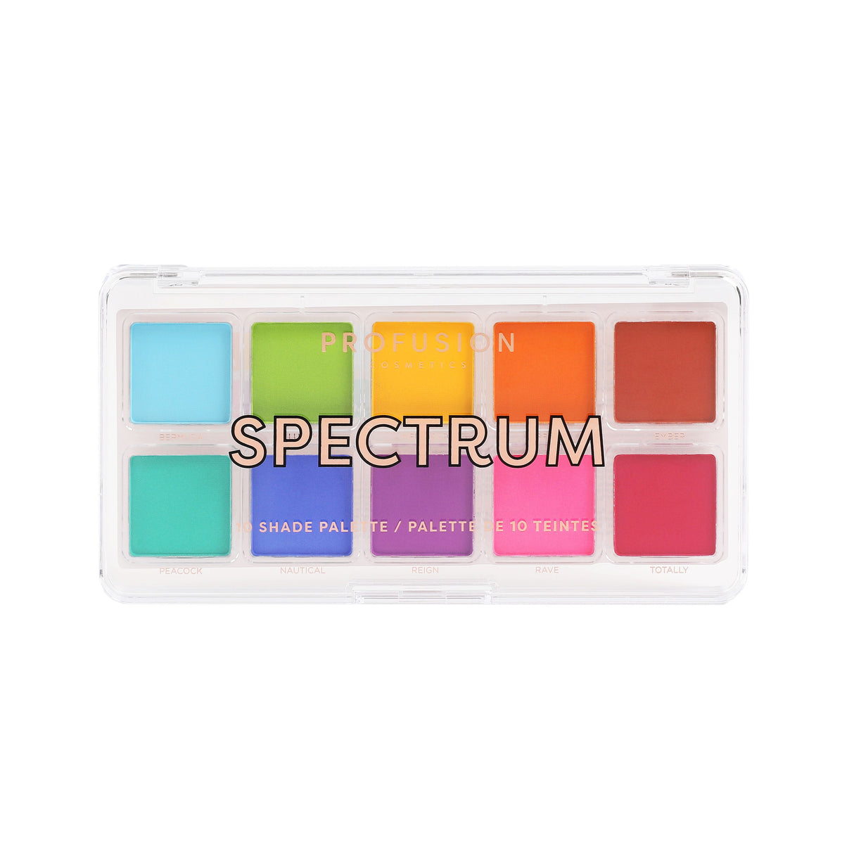 Essentials 10 Shade Palette – Spectrum from Profusion Cosmetics