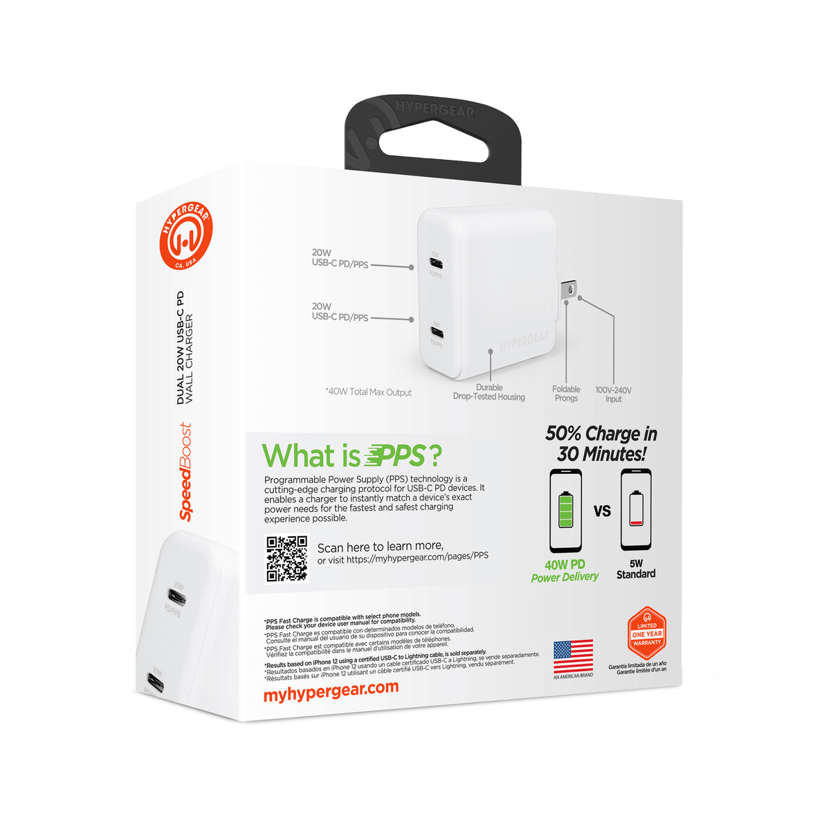 HyperGear PD40W Dual USB-C Wall Charger from Jupiter Gear Home