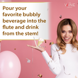 Champagne Shooter - Chug Flutes Guzzler Glasses Unique Gifts for Bachelorette Party Favors & White Elephant Gifts, Drinking Games, Self Standing - Prosecco & More Bong Style, Reusable Acrylic 4pk from The Wine Savant