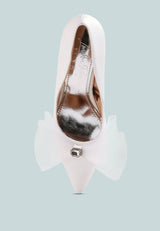Odette Diamante Embellished Bow Stiletto Pumps from London Rag International