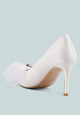 Odette Diamante Embellished Bow Stiletto Pumps from London Rag International