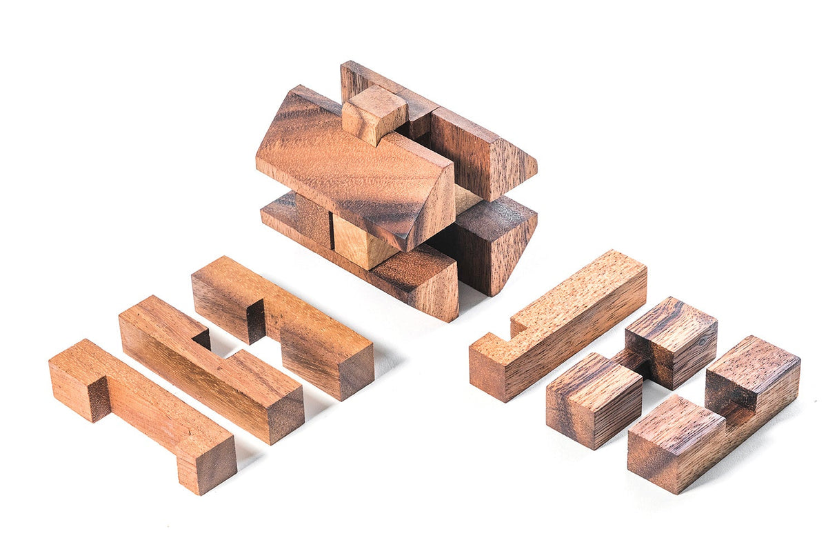Diamond Cube 4 - Wood Brain Teaser Puzzle from Kubiya Games