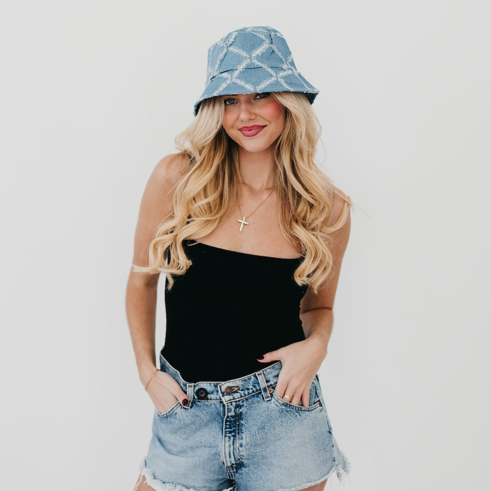 Diamond Print Bucket Hat from Pretty Simple
