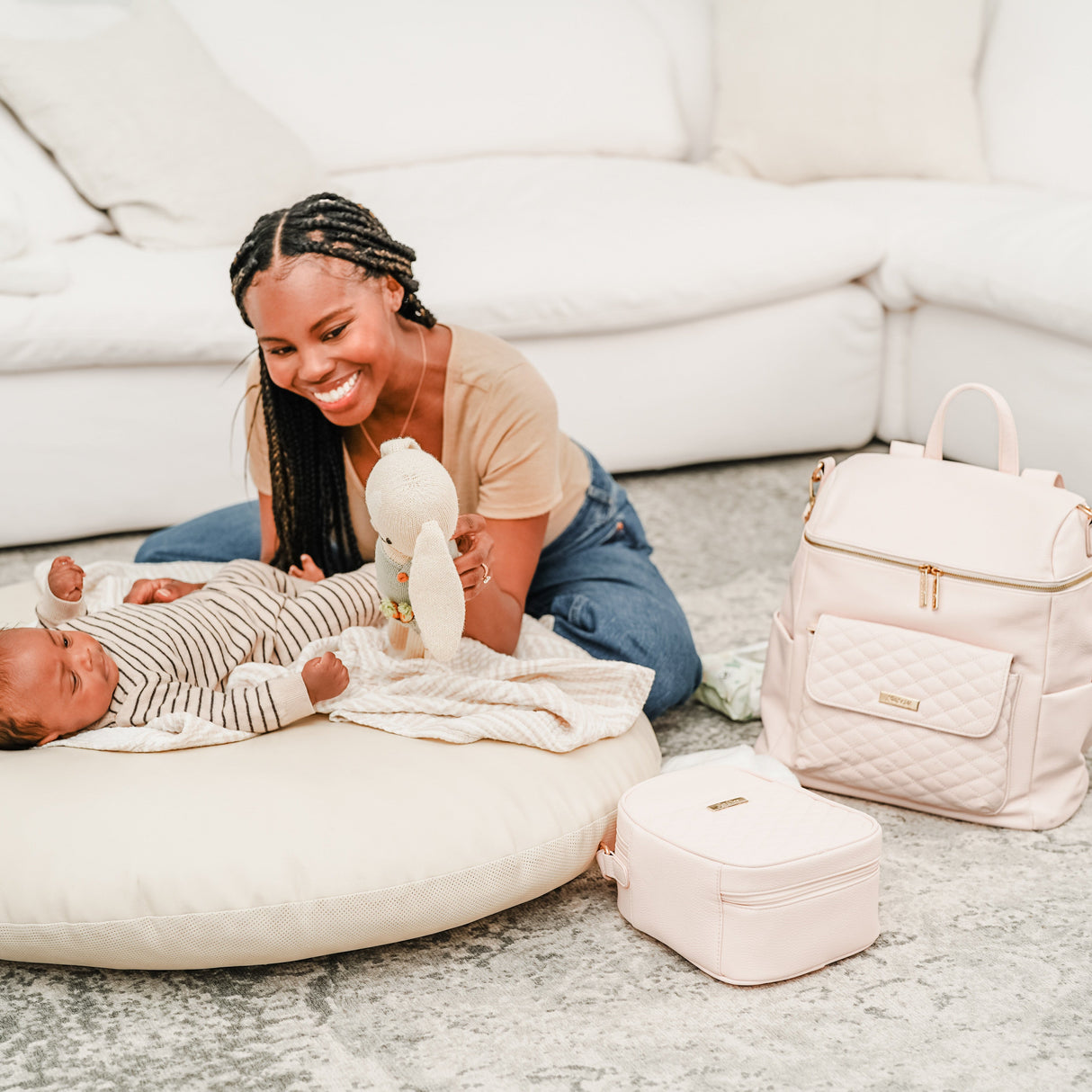 Monaco Diaper Bag | Pastel Pink From Luli Bebé