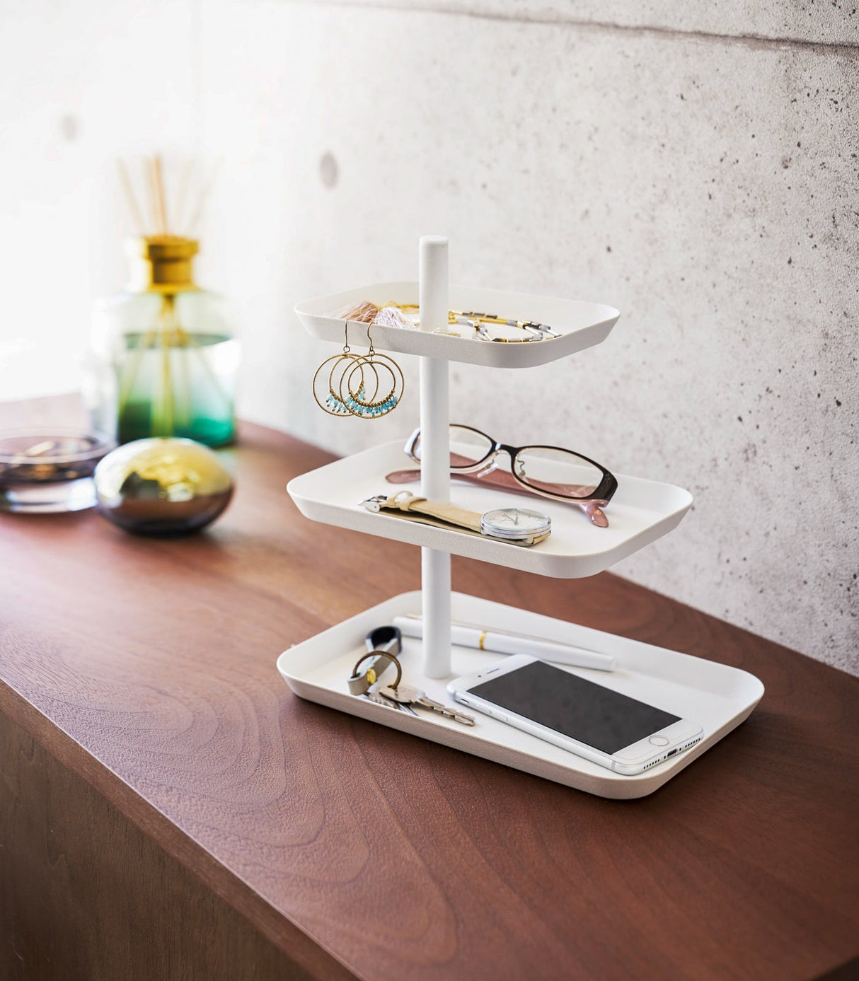 Three-Tier Accessory Tray - Steel from Yamazaki Home