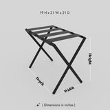 Chippewa-Foldable Metal Luggage Rack with Genuie Leather from VITAHOME DESIGN LLC