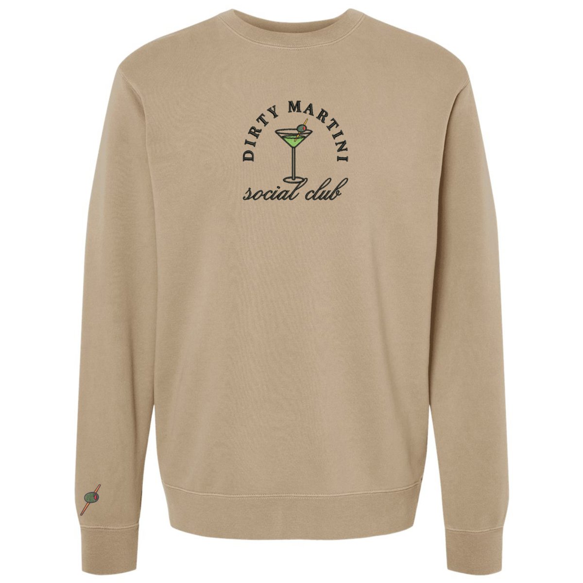 'Dirty Martini Social Club' Cozy Crew from United Monograms