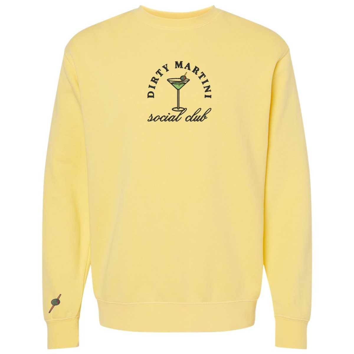 'Dirty Martini Social Club' Cozy Crew from United Monograms